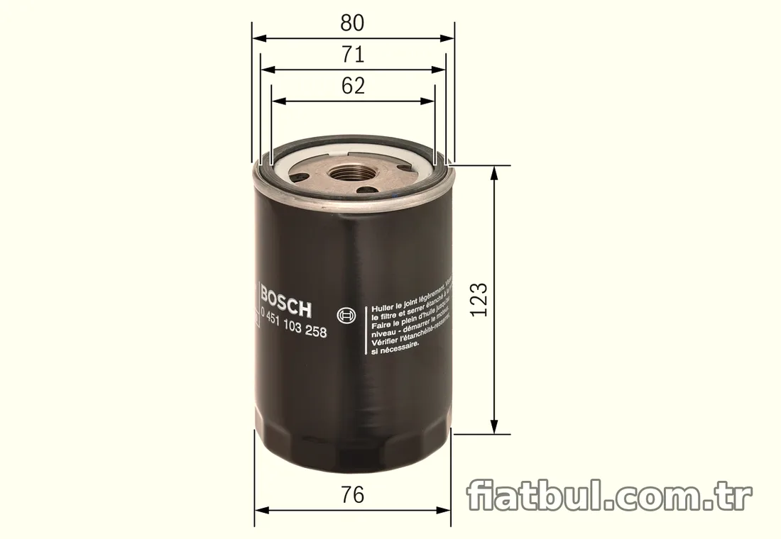 BOSCH 0451103258 Yağ Filtresi - BOSCH - 0451103258