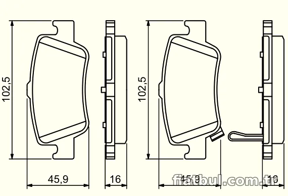 BOSCH 0986494182 Fren Disk Balata - BOSCH - 0986494182