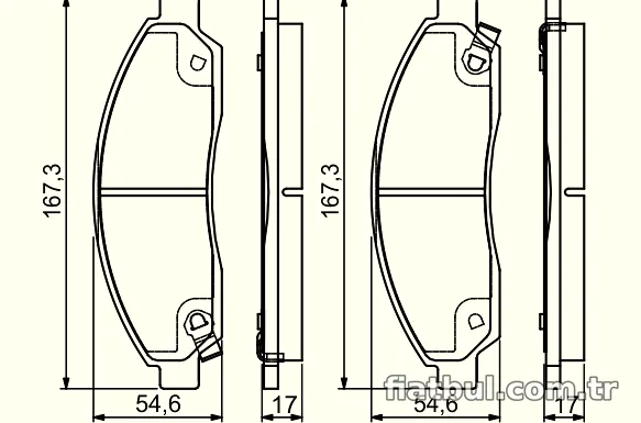 BOSCH 0986495159 Fren Disk Balata - BOSCH - 0986495159