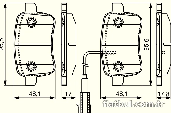BOSCH 0986495305 Fren Disk Balata - BOSCH - 0986495305