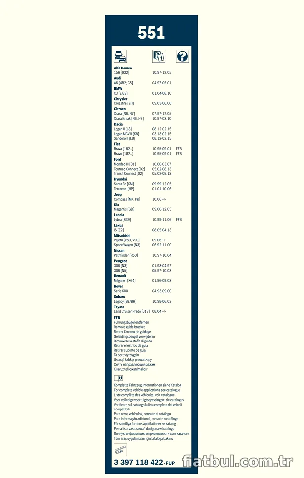 BOSCH 3397118422 Silecek Süpürgesi - BOSCH - 3397118422