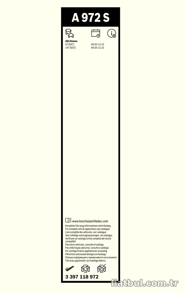BOSCH 3397118972 Silecek Süpürgesi - BOSCH - 3397118972