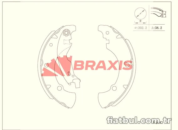 BRAXIS AC0105 Fren Pabuçlu Balata - BRAXIS - AC0105