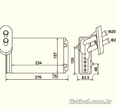 MAGNETI MARELLI 359000300800 Kalorifer Radyatörü - MAGNETI MARELLI - 359000300800