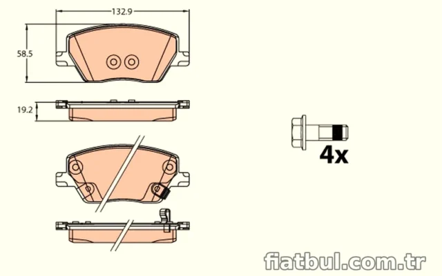 TRW GDB2151 Fren Disk Balata (Fiat Tipo, Egea)
