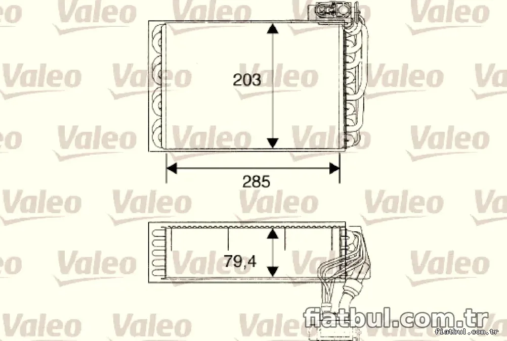 EVAPORATOR PEUGEOT 405 II CAG - Valeo - VALEO 817093