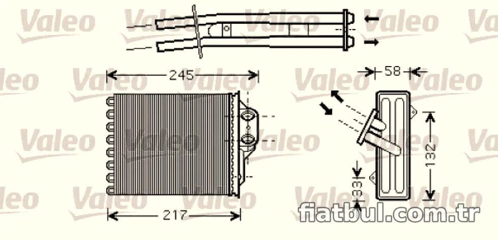 KALORIFER RADYATORU FIAT PANDA - Valeo - VALEO 812336
