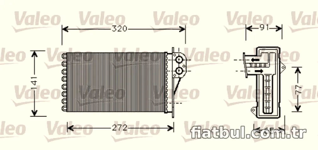 KALORIFER RADYATORU XSARA PICASSO P206 - Valeo - VALEO 812221