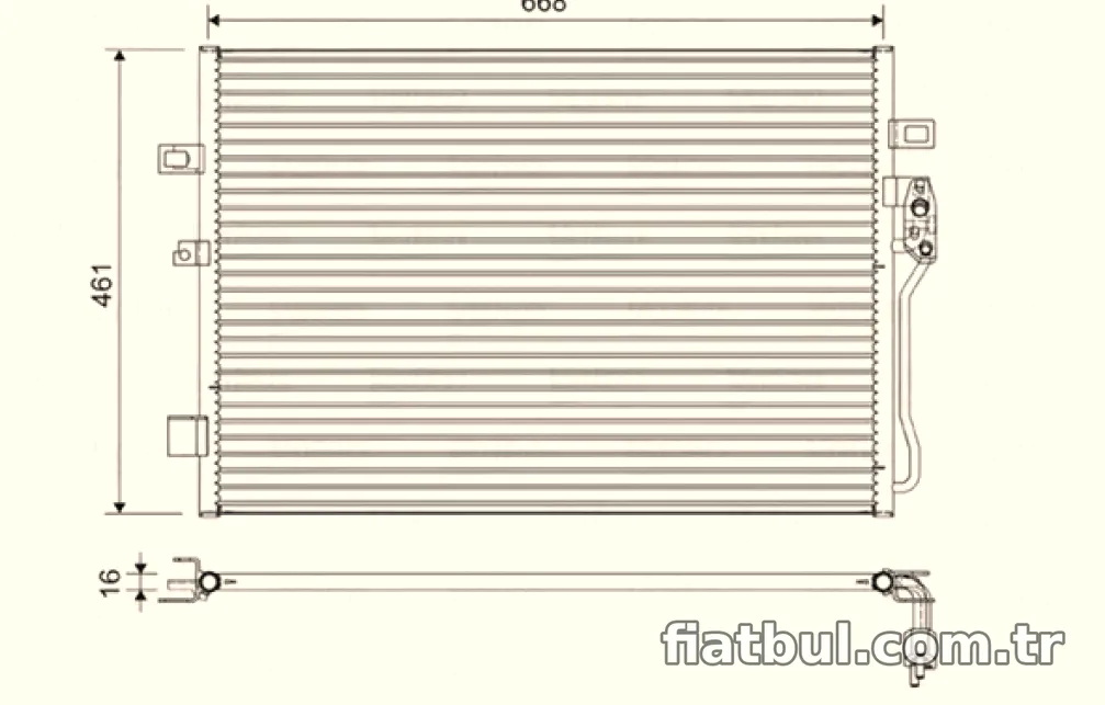 KLIMA RADYATORU DODGE JOURNEY 08> FIAT FREEMONT 11> MEKANIK - Valeo - VALEO 822625