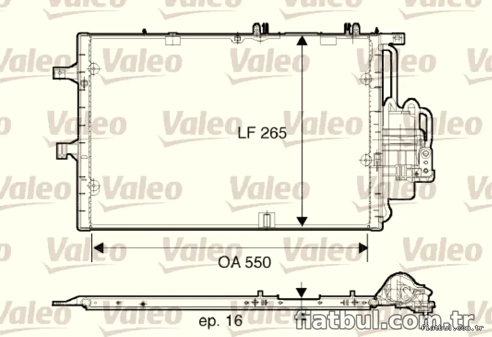 KLIMA RADYATORU OPEL CORSA C 1.7 - Valeo - VALEO 817610
