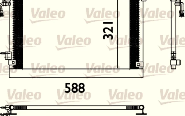 KLIMA RADYATORU P106 YM SAXO 99> OLCU: (588×321) (Valeo)