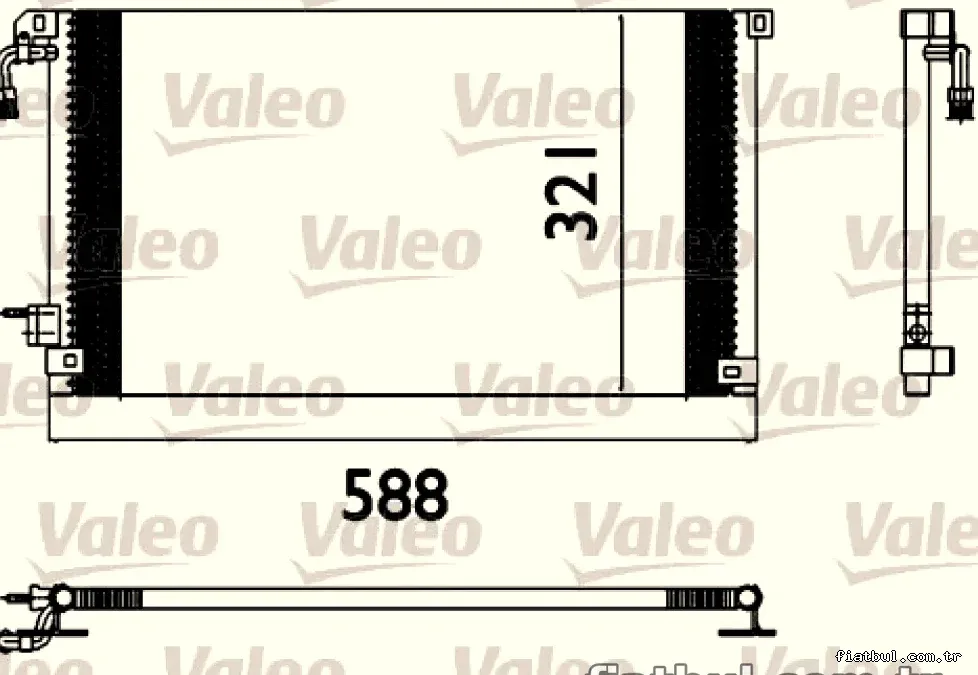 KLIMA RADYATORU P106 YM SAXO 99> OLCU: (588×321) - Valeo - VALEO 817655