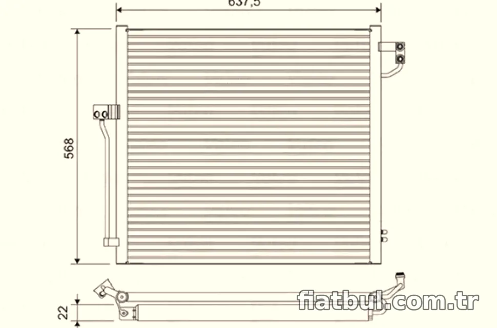 KLIMA RADYATORU X166 12>15 W166 15>18 C292 15>19 - Valeo - VALEO 822623