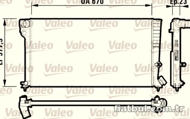 MOTOR SU RADYATOR PARTNER P306 BERLINGO XSARA XUD9 KLIMASIZ (< 00) OLCU: (670*377*23) GECMELI (1351V8) - VALEO 731744
