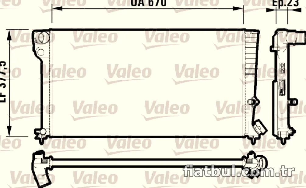 MOTOR SU RADYATOR PARTNER P306 BERLINGO XSARA XUD9 KLIMASIZ (< 00) OLCU: (670*377*23) GECMELI (1351V8) - Valeo - VALEO 7