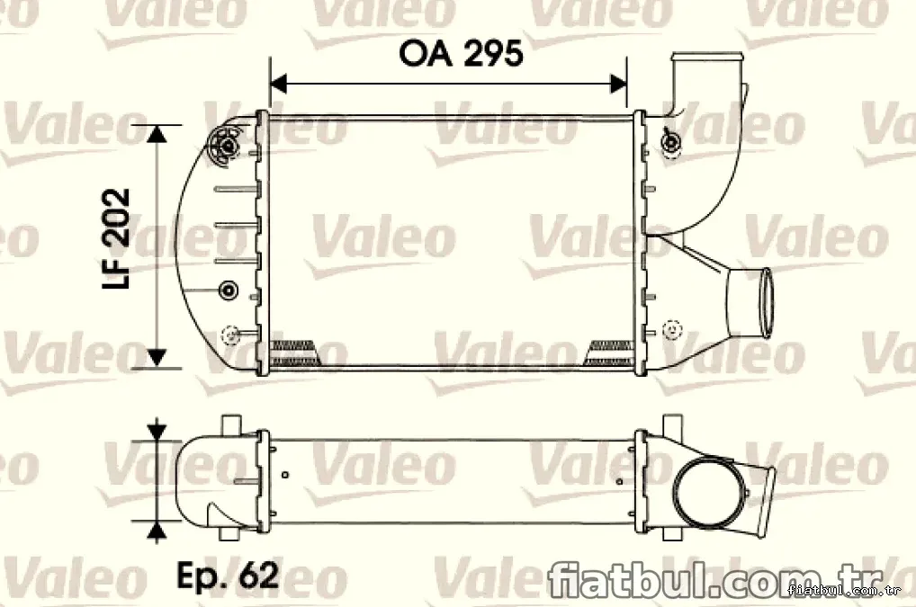 TURBO RADYATORU BRAVA BRAVO MAREA 1,9 JTD - Valeo - VALEO 817883