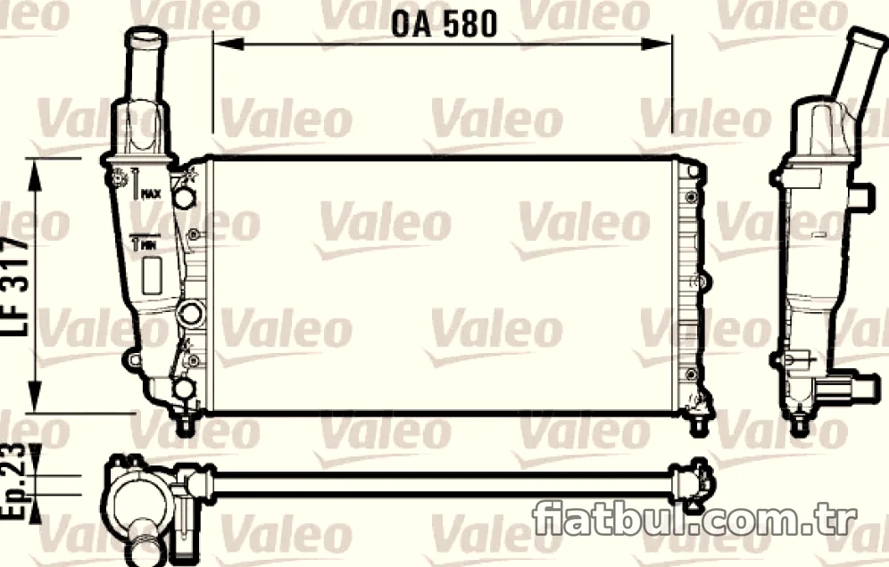 VALEO 732705 RADYATOR FIAT PUNTO / LANCIA YPSILON - Valeo - VALEO 732705