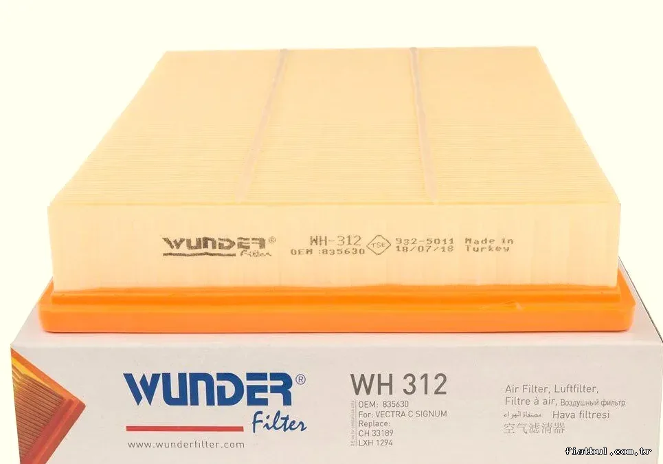 WUNDER WH312 | Opel Vectra C Hava Filtresi - WUNDER - WUN.WH312