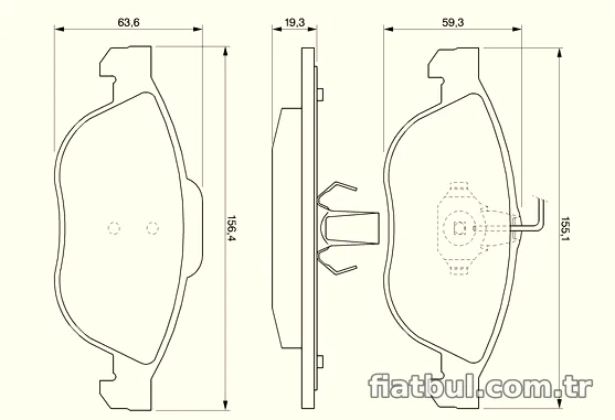 BOSCH 0986424507 Fren Disk Balata - BOSCH - 0986424507