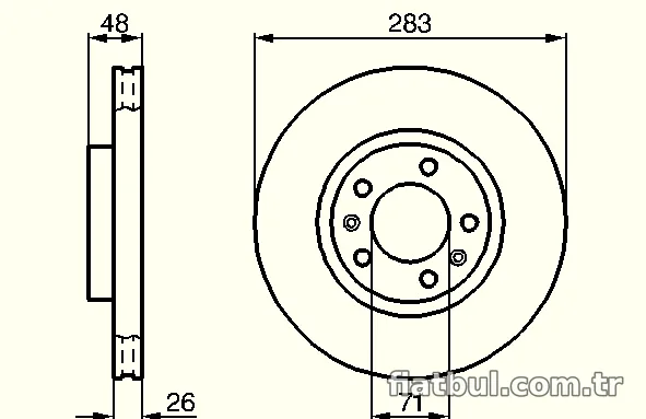 BOSCH 0986478125 Fren Disk Ayna - BOSCH - 0986478125