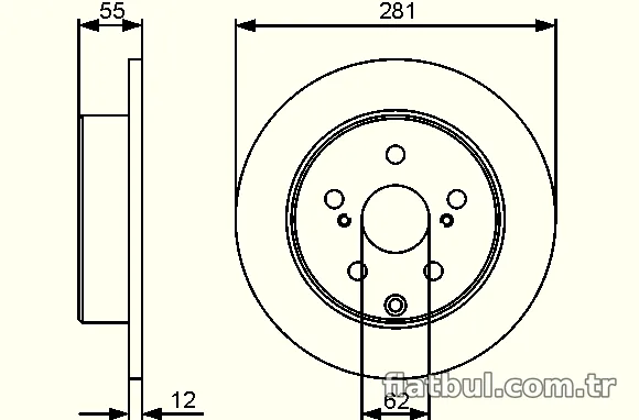 BOSCH 0986479419 Fren Disk Ayna - BOSCH - 0986479419