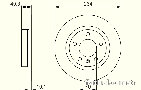 BOSCH 0986479715 Fren Disk Ayna - BOSCH - 0986479715