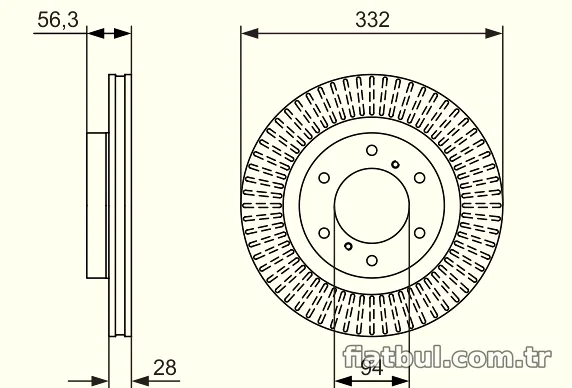 BOSCH 0986479782 Fren Disk Ayna - BOSCH - 0986479782