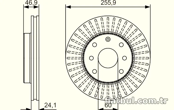 BOSCH 0986479R70 Fren Disk Ayna - BOSCH - 0986479R70