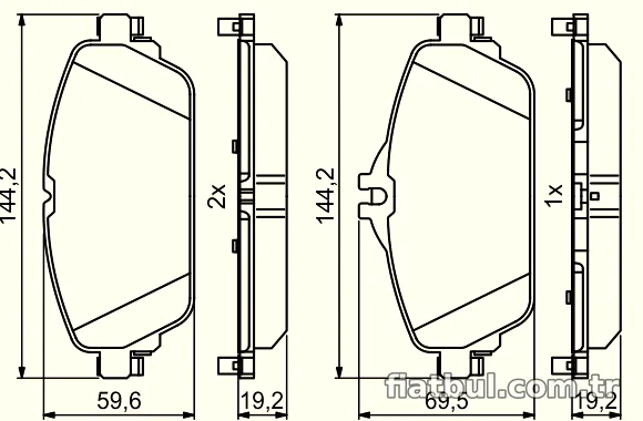 BOSCH 0986494951 Fren Disk Balata - BOSCH - 0986494951