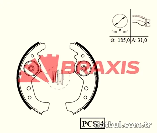 BRAXIS AC0005 Fren Pabuçlu Balata - BRAXIS - AC0005