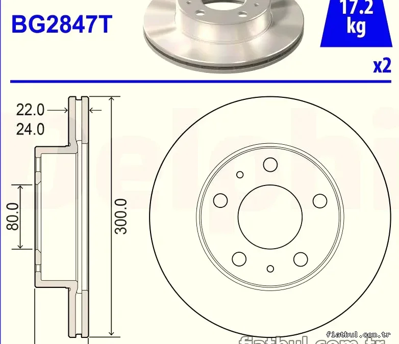 DELPHI BG2847T Fren Disk Ayna - DELPHI - BG2847T