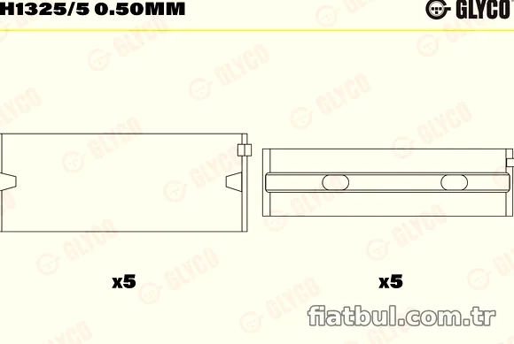 GLYCO H13255050MM Ana Yatak - GLYCO - H13255050MM