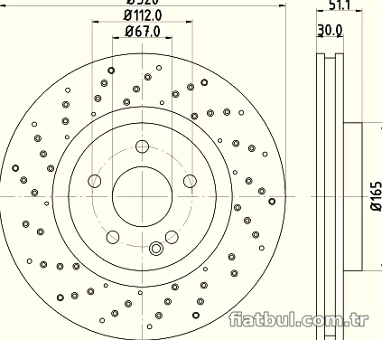 HELLA PAGID 8DD355120351 Fren Disk Ayna - HELLA PAGID - 8DD355120351