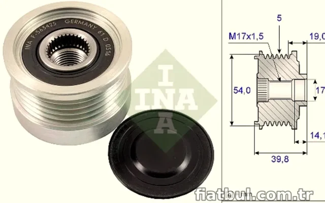 ALTERNATOR RULMANI FIAT 500 1,4 08> FIAT 500C 1,4 08>