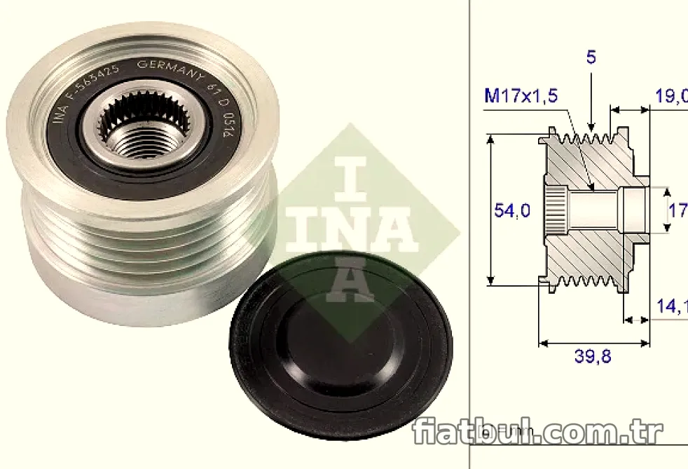 ALTERNATOR RULMANI FIAT 500 1,4 08> FIAT 500C 1,4 08> - INA - INA 535022110