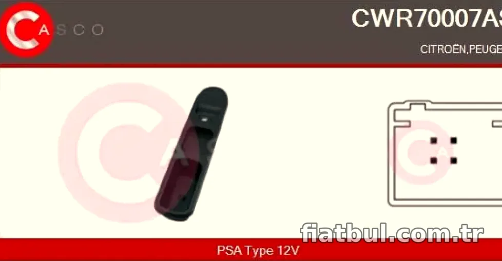 CAM ACMA ANAHTAR KUMANDA ANAHTARI SAG P207 CERCEVELI AUTO - Kraw - KRAW AN-611A