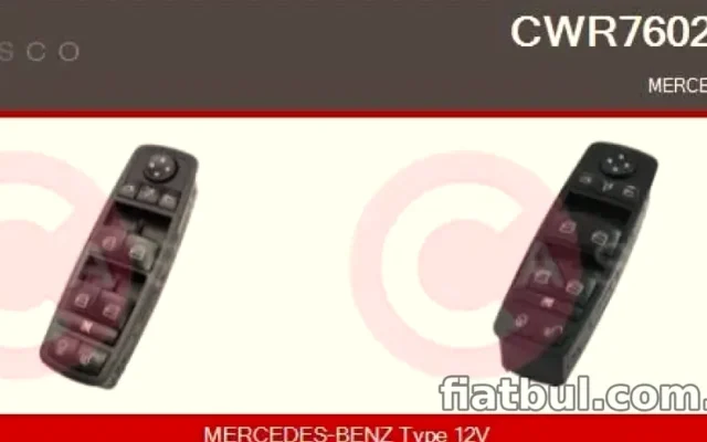 CAM ACMA SALTERI ON SOL (KOMPLE, SIYAH, AYNA KATLAMALI) A-CLASS W169 04>12 B-CLASS W245 05>11 – KRAW AN-538