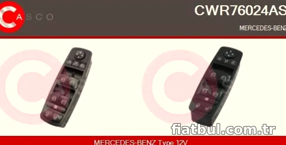 CAM ACMA SALTERI ON SOL (KOMPLE, SIYAH, AYNA KATLAMALI) A-CLASS W169 04>12 B-CLASS W245 05>11 - Kraw - KRAW AN-538