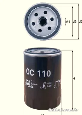 MAHLE OC110 Yağ Filtresi - MAHLE - OC110