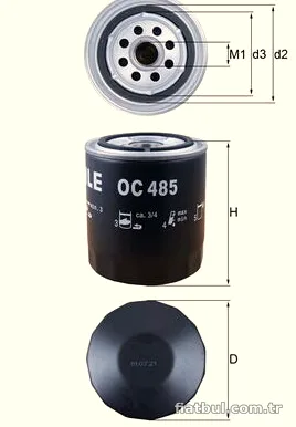 MAHLE OC485 Yağ Filtresi - MAHLE - OC485