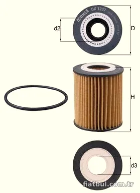 MAHLE OX1237D Yağ Filtresi - MAHLE - OX1237D