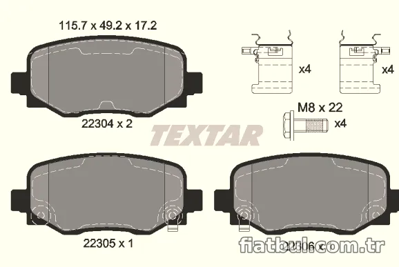 TEXTAR 2230401 Fren Disk Balata - TEXTAR - 2230401