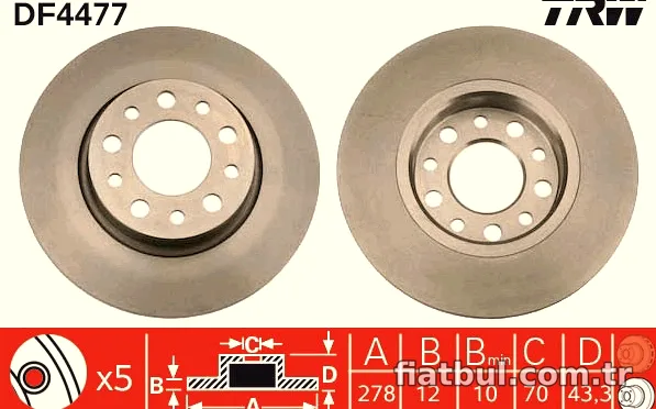 TRW DF4477 Fren Disk Ayna - TRW - DF4477