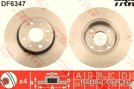 TRW DF6347 Fren Disk Ayna - TRW - DF6347
