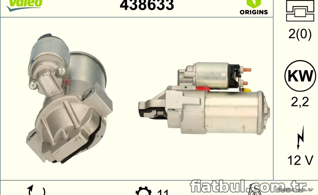 VALEO 438633 Marş Dinamosu - VALEO - 438633
