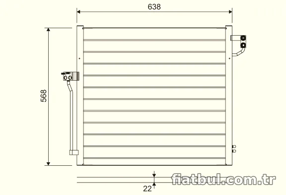 VALEO 822623 Klima Radyatörü - VALEO - 822623